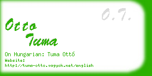 otto tuma business card